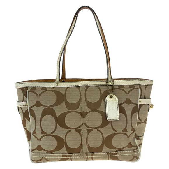 Coach Coach Signature Embossed Canvas Tote Bag 7874 Canvas Tote Bag 7874